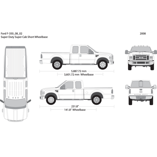 2008 Ford F 350 V02 Vehicle Wrap Template