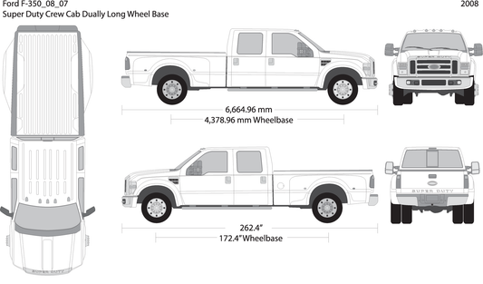2008 Ford F 350 V07 Vehicle Wrap Template