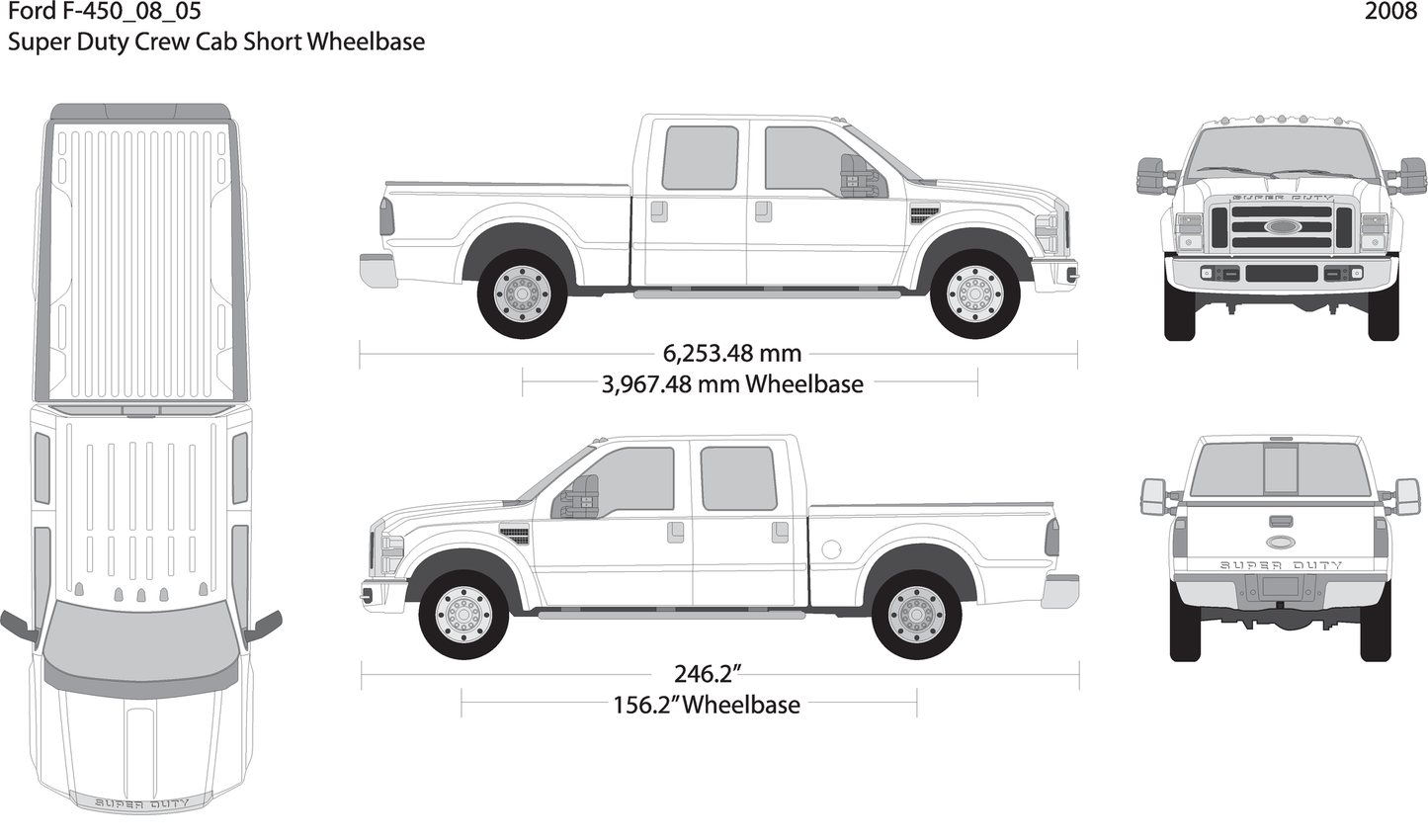 2008 Ford F 450 V05 Vehicle Wrap Template