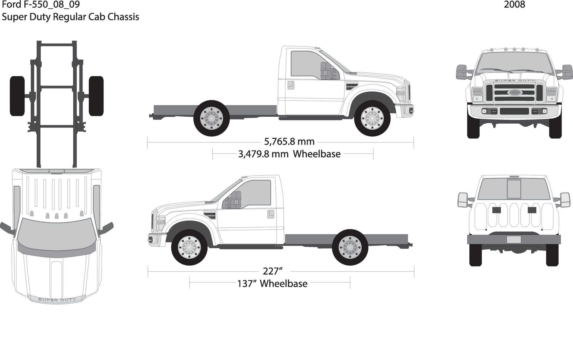 2008 Ford F 550 V09 Vehicle Wrap Template