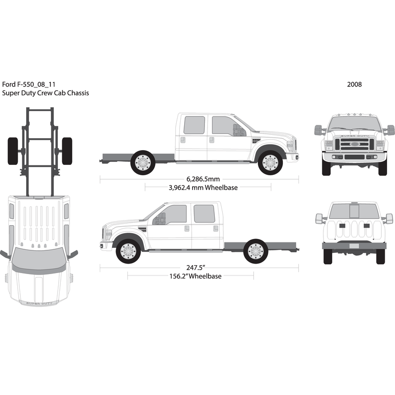 2008 Ford F 550 V11 Vehicle Wrap Template