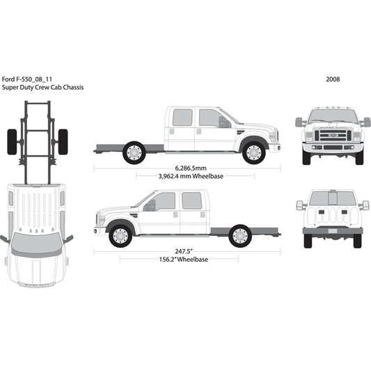 2008 Ford F 550 V11 Vehicle Wrap Template