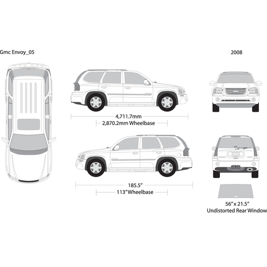 2008 Gmc Envoy V05 Vehicle Wrap Template