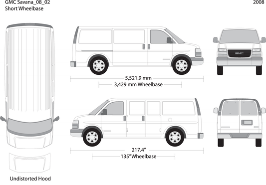 2008 Gmc Savana V02 Vehicle Wrap Template