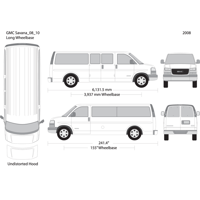 2008 Gmc Savana V10 Vehicle Wrap Template