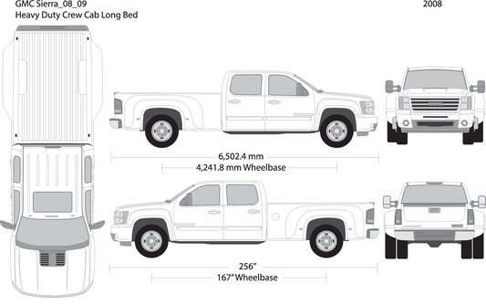 2008 Gmc Sierra 2500 3500 Hd V09 Vehicle Wrap Template