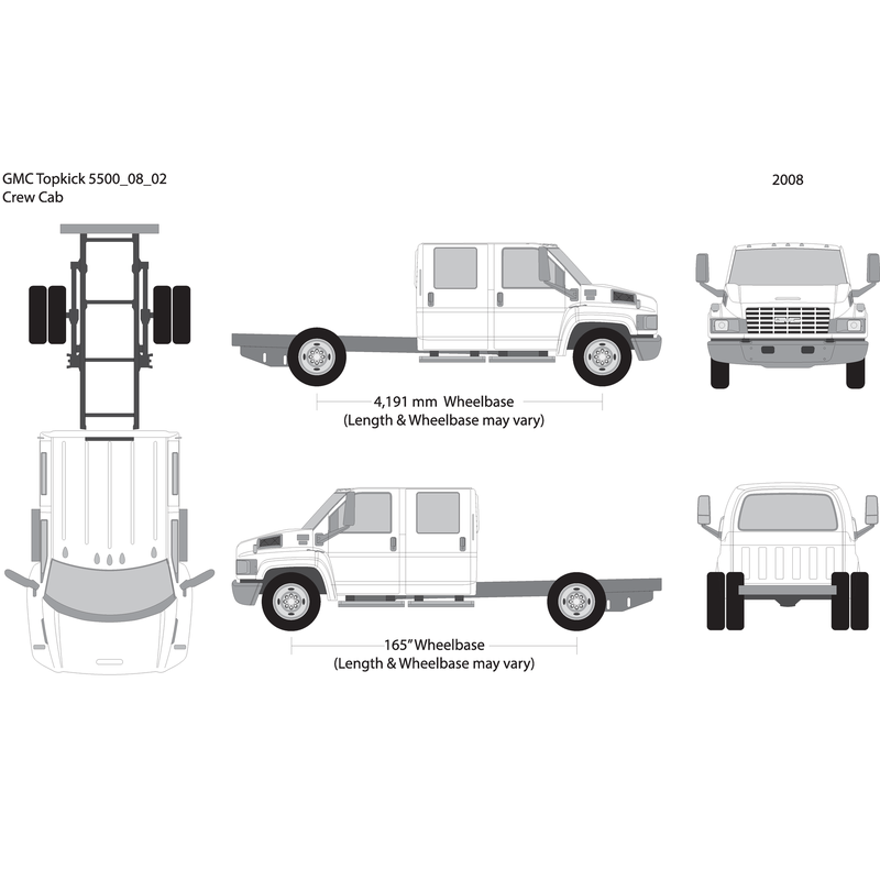 2008 Gmc Topkick 5500 V02 Vehicle Wrap Template
