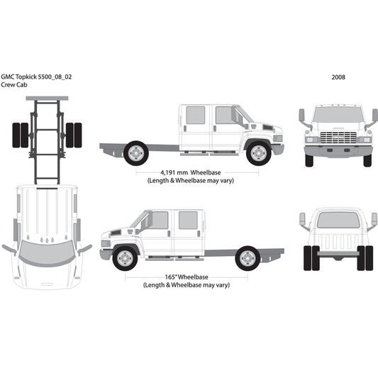 2008 Gmc Topkick 5500 V02 Vehicle Wrap Template