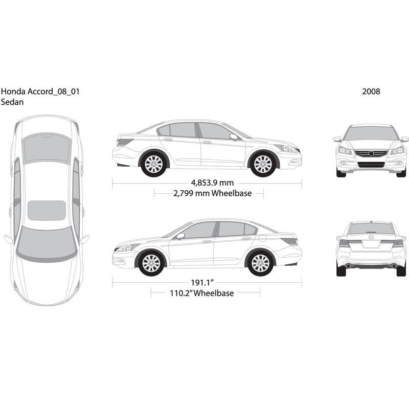 2008 Honda Accord Sedan V01 Vehicle Wrap Template