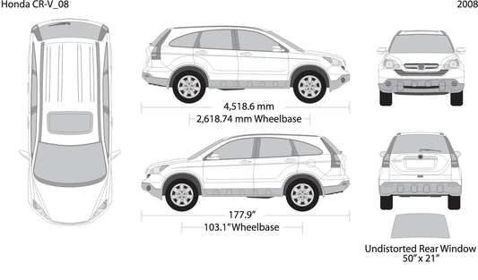 2008 Honda Cr V V08 Vehicle Wrap Template