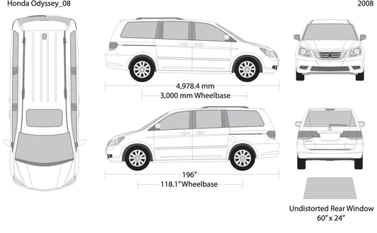 2008 Honda Odyssey V08 Vehicle Wrap Template