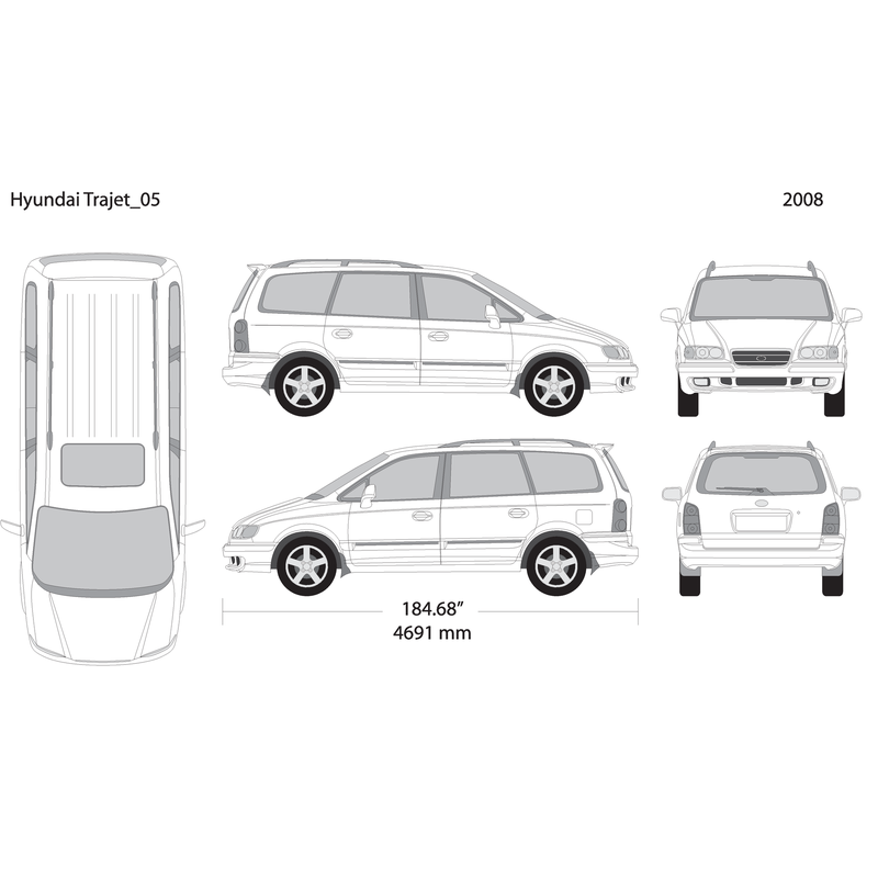 2008 Hyundai Trajet V05 Vehicle Wrap Template