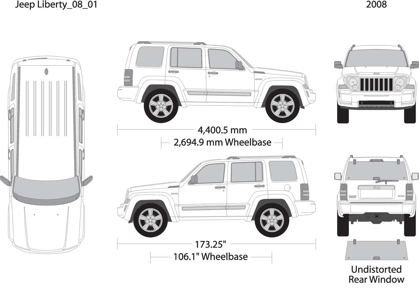 2008 Jeep Liberty V01 Vehicle Wrap Template