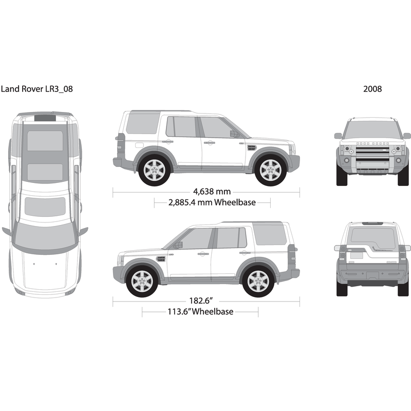 2008 Land Rover Lr3 V08 Vehicle Wrap Template