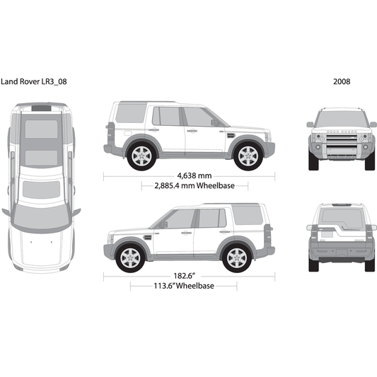 2008 Land Rover Lr3 V08 Vehicle Wrap Template