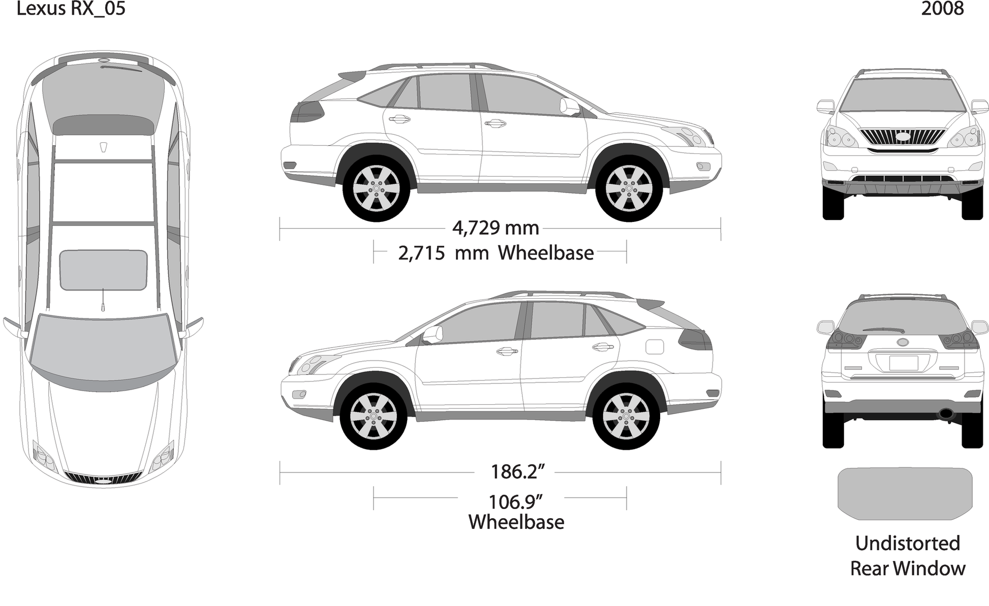 2008 Lexus Rx V05 Vehicle Wrap Template