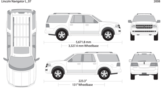 2008 Lincoln Navigator V07 Vehicle Wrap Template