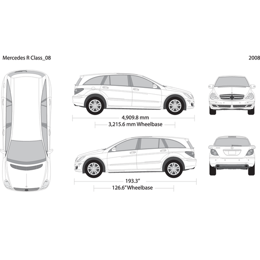 2008 Mercedes R Class V08 Vehicle Wrap Template