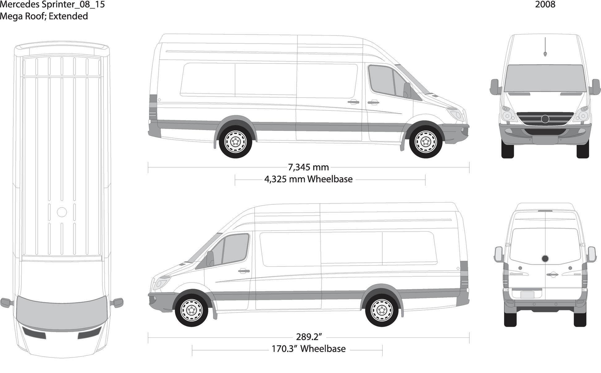 2008 Mercedes Sprinter V15 Vehicle Wrap Template