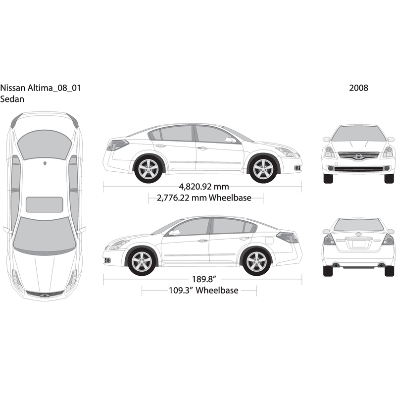 2008 Nissan Altima V01 Vehicle Wrap Template