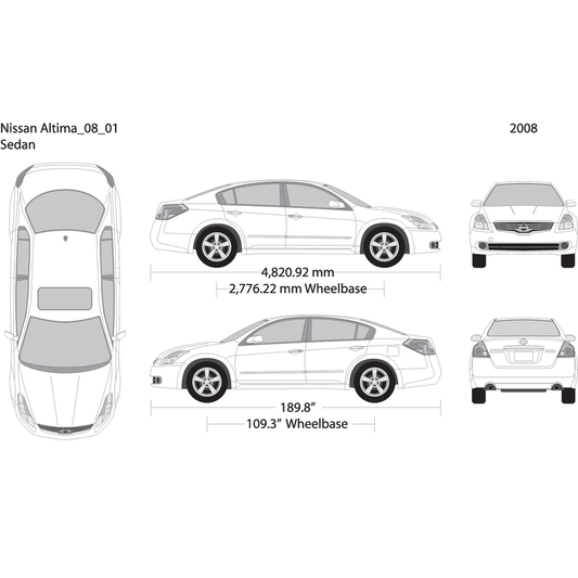 2008 Nissan Altima V01 Vehicle Wrap Template