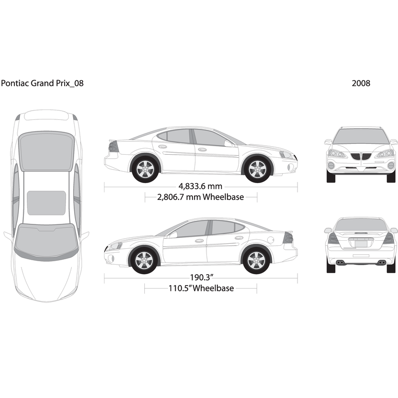 2008 Pontiac Grand Prix V08 Vehicle Wrap Template