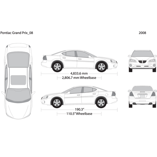 2008 Pontiac Grand Prix V08 Vehicle Wrap Template
