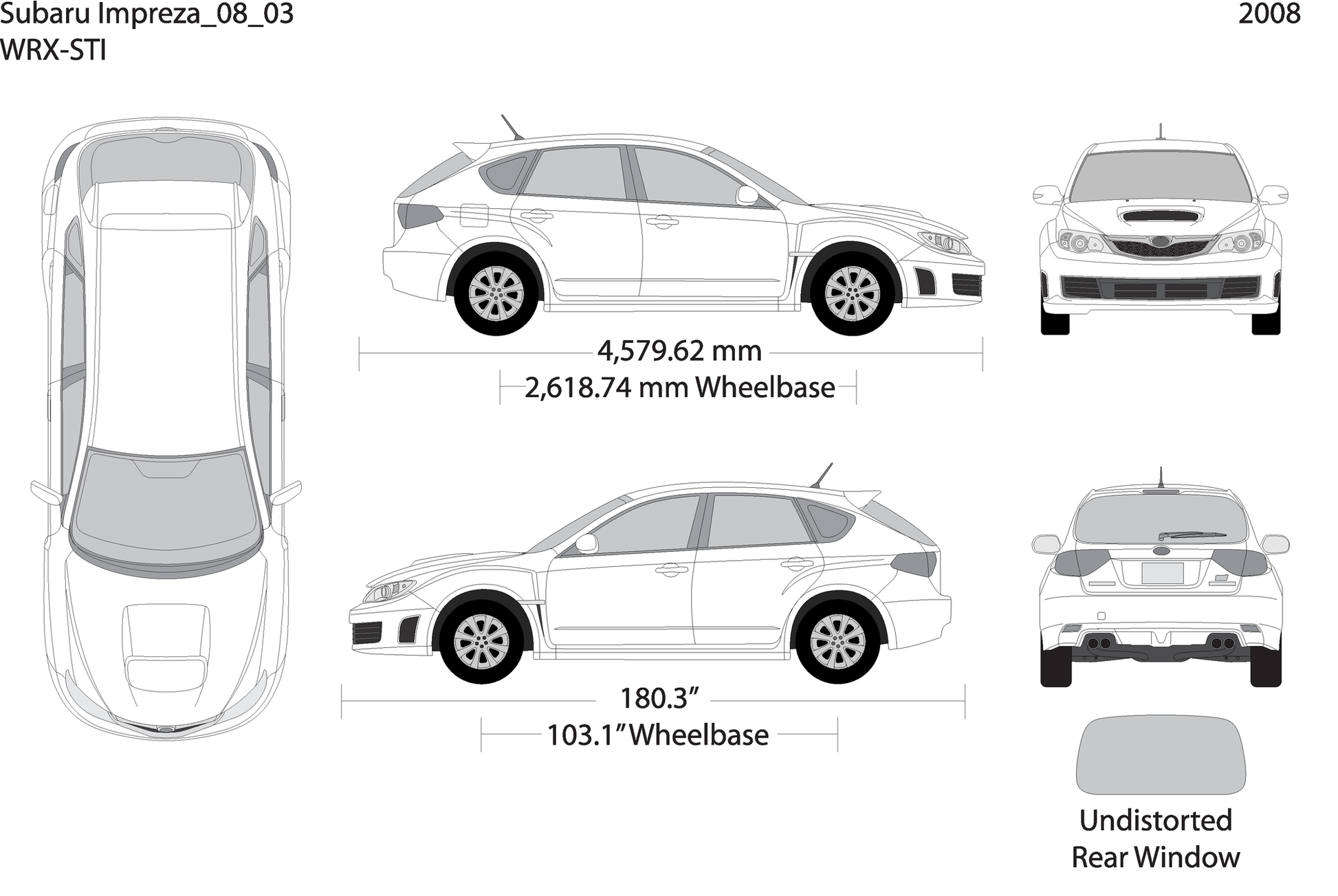 2008 Subaru Impreza V03 Vehicle Wrap Template