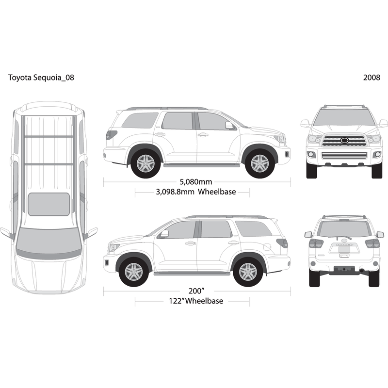 2008 Toyota Sequoia V08 Vehicle Wrap Template