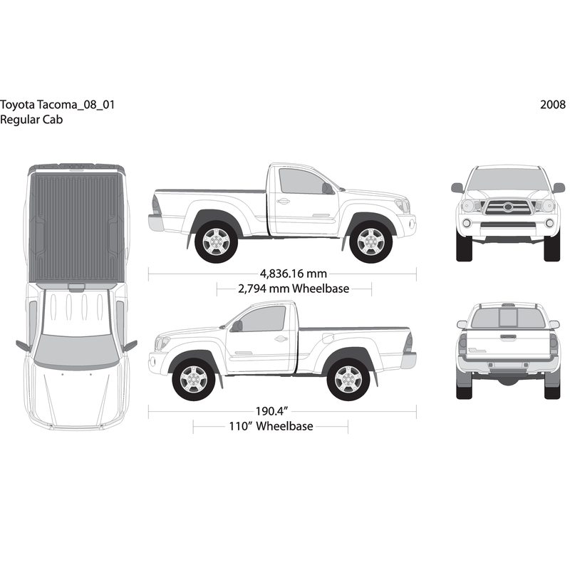2008 Toyota Tacoma V01 Vehicle Wrap Template