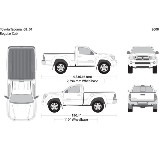 2008 Toyota Tacoma V01 Vehicle Wrap Template