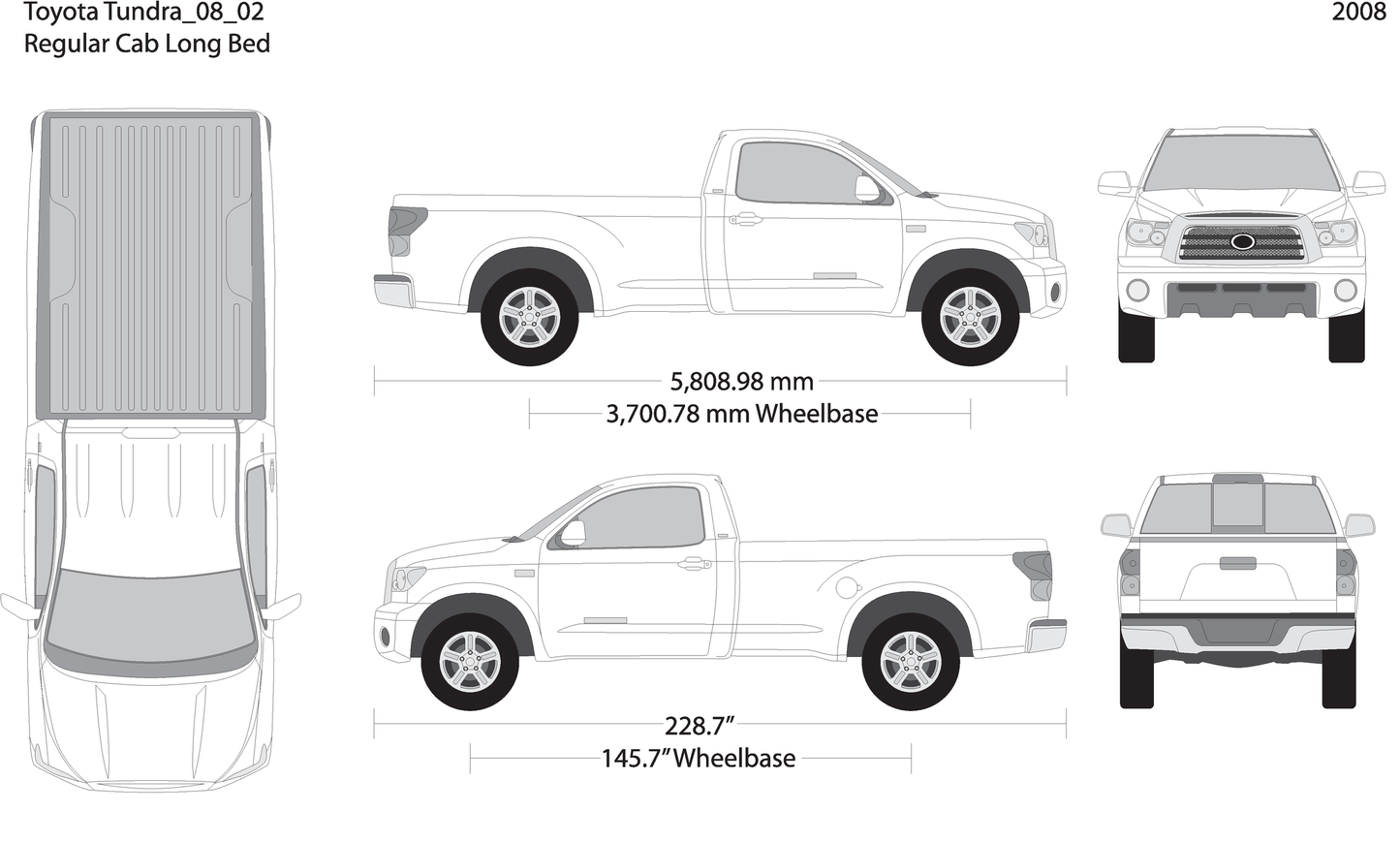 2008 Toyota Tundra V02 Vehicle Wrap Template
