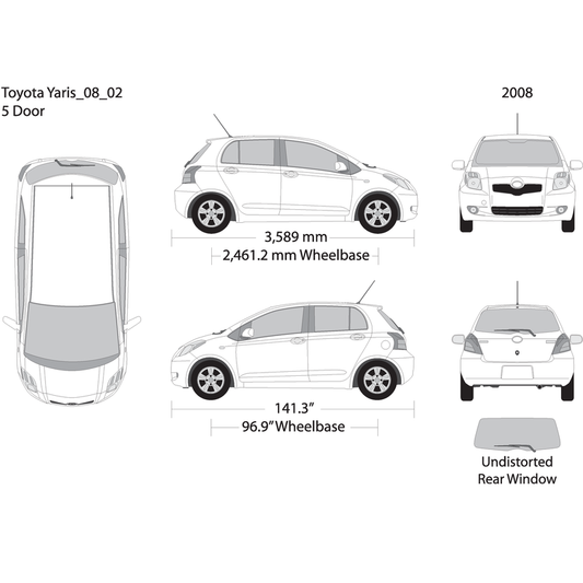 2008 Toyota Yaris V02 Vehicle Wrap Template