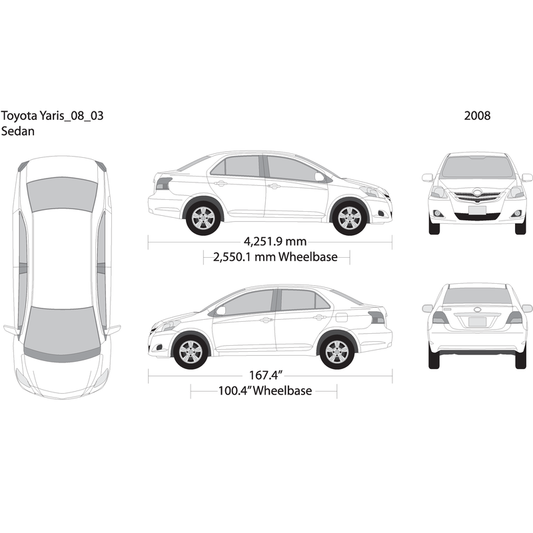 2008 Toyota Yaris V03 Vehicle Wrap Template