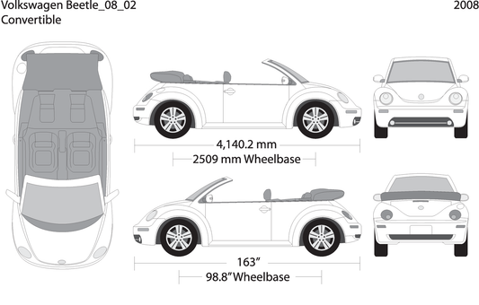 2008 Volkswagen Beetle V02 Vehicle Wrap Template