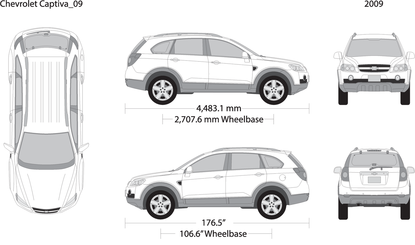 2009 Chevy Captiva V09 Vehicle Wrap Template