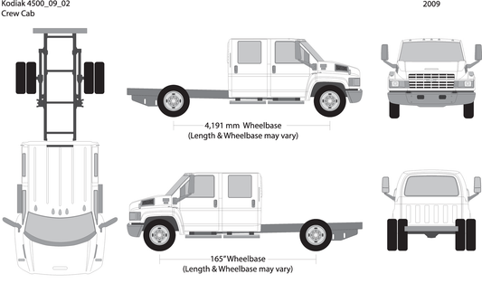 2009 Chevy Kodiak 4500 V02 Vehicle Wrap Template