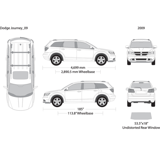 2009 Dodge Journey V09 Vehicle Wrap Template