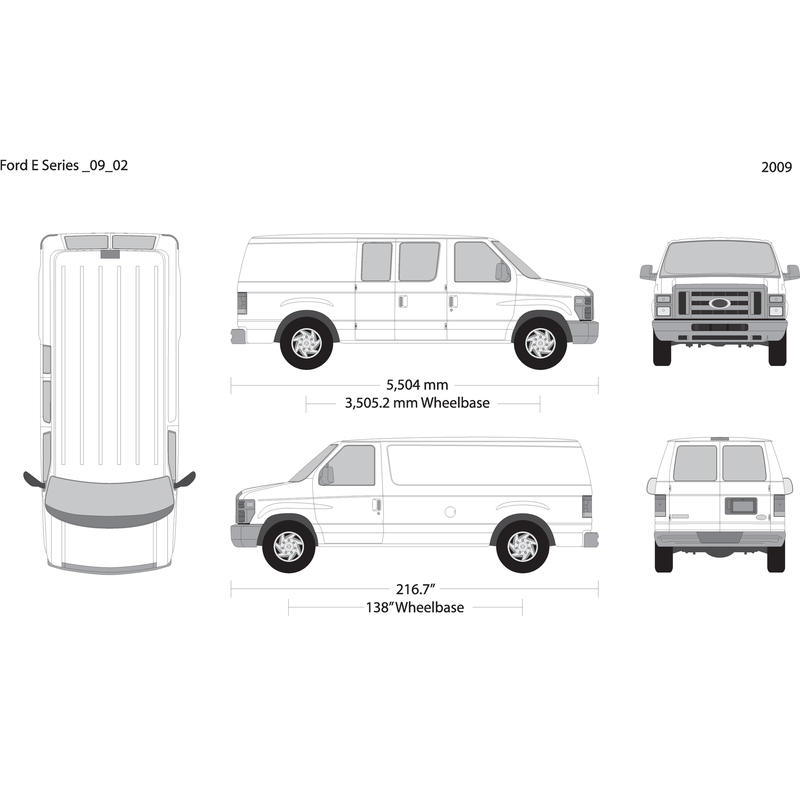 2009 Ford E Series V02 Vehicle Wrap Template