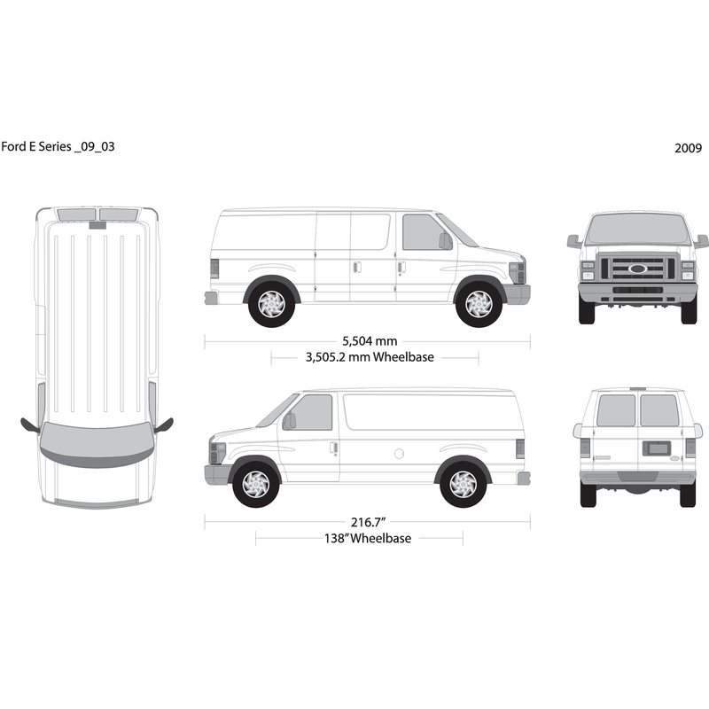 2009 Ford E Series V03 Vehicle Wrap Template