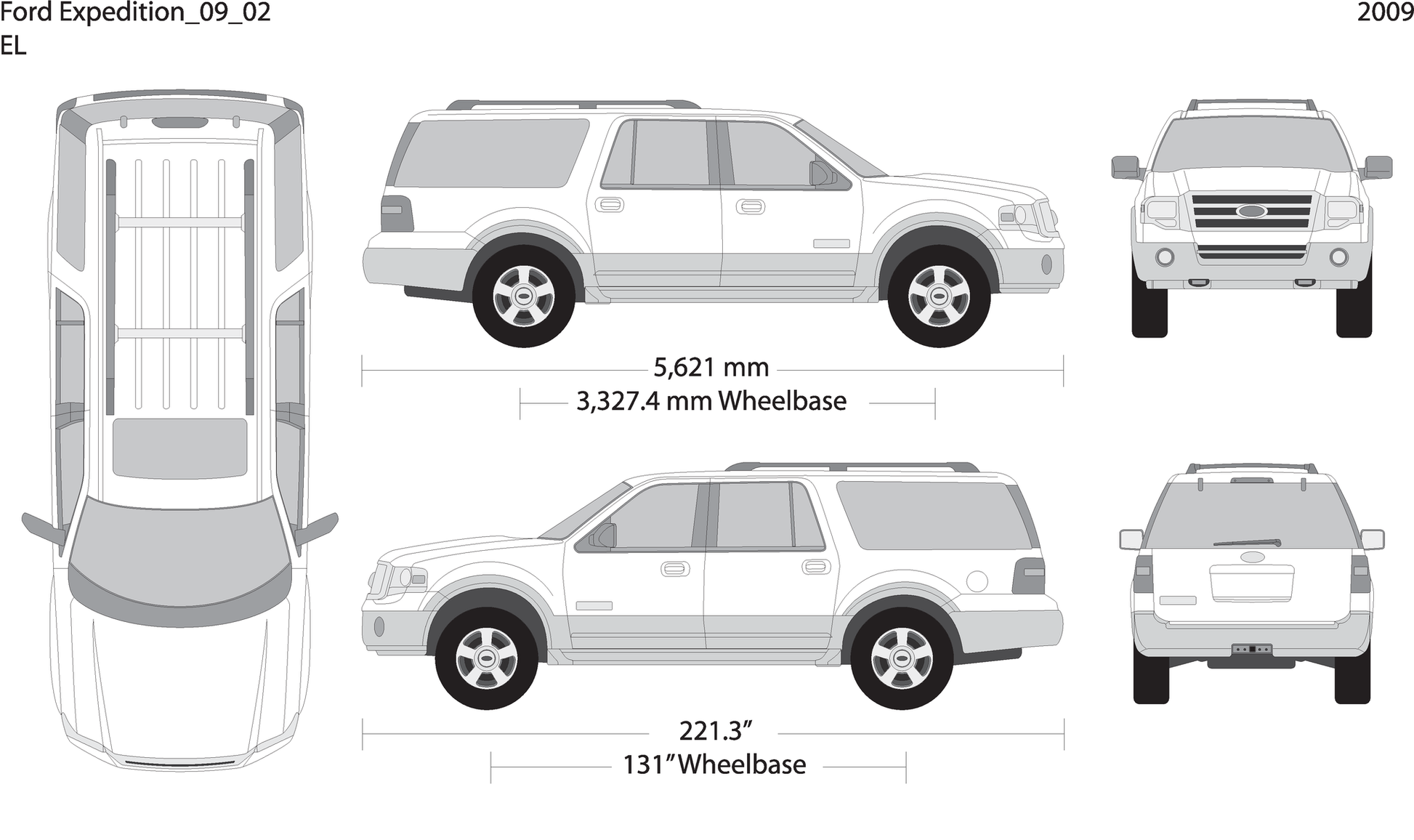 2009 Ford Expedition V02 Vehicle Wrap Template