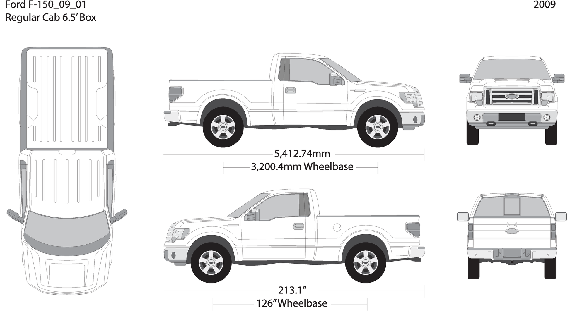 2009 Ford F 150 V01 Vehicle Wrap Template
