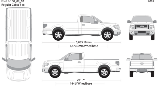 2009 Ford F 150 V02 Vehicle Wrap Template