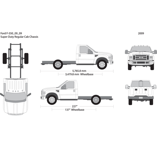 2009 Ford F 550 V09 Vehicle Wrap Template