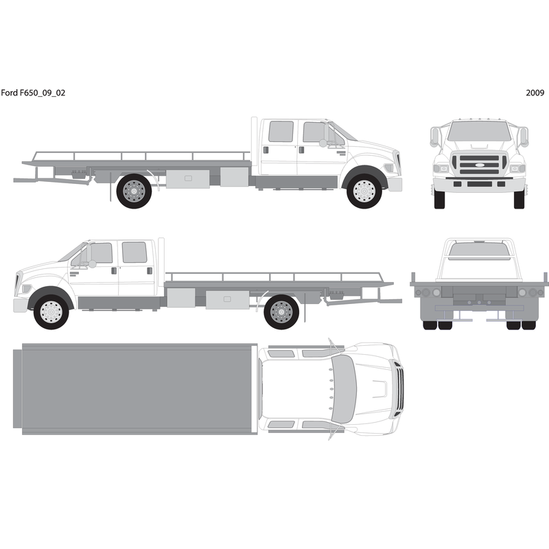 2009 Ford F 650 V02 Vehicle Wrap Template