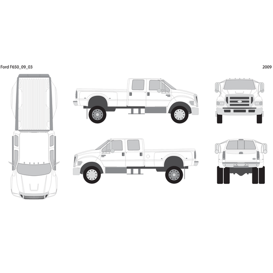 2009 Ford F 650 V03 Vehicle Wrap Template