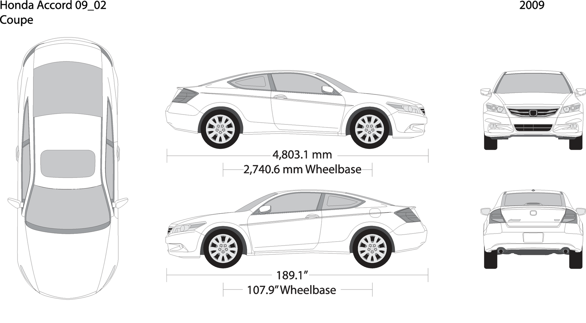 2009 Honda Accord Coupe V02 Vehicle Wrap Template