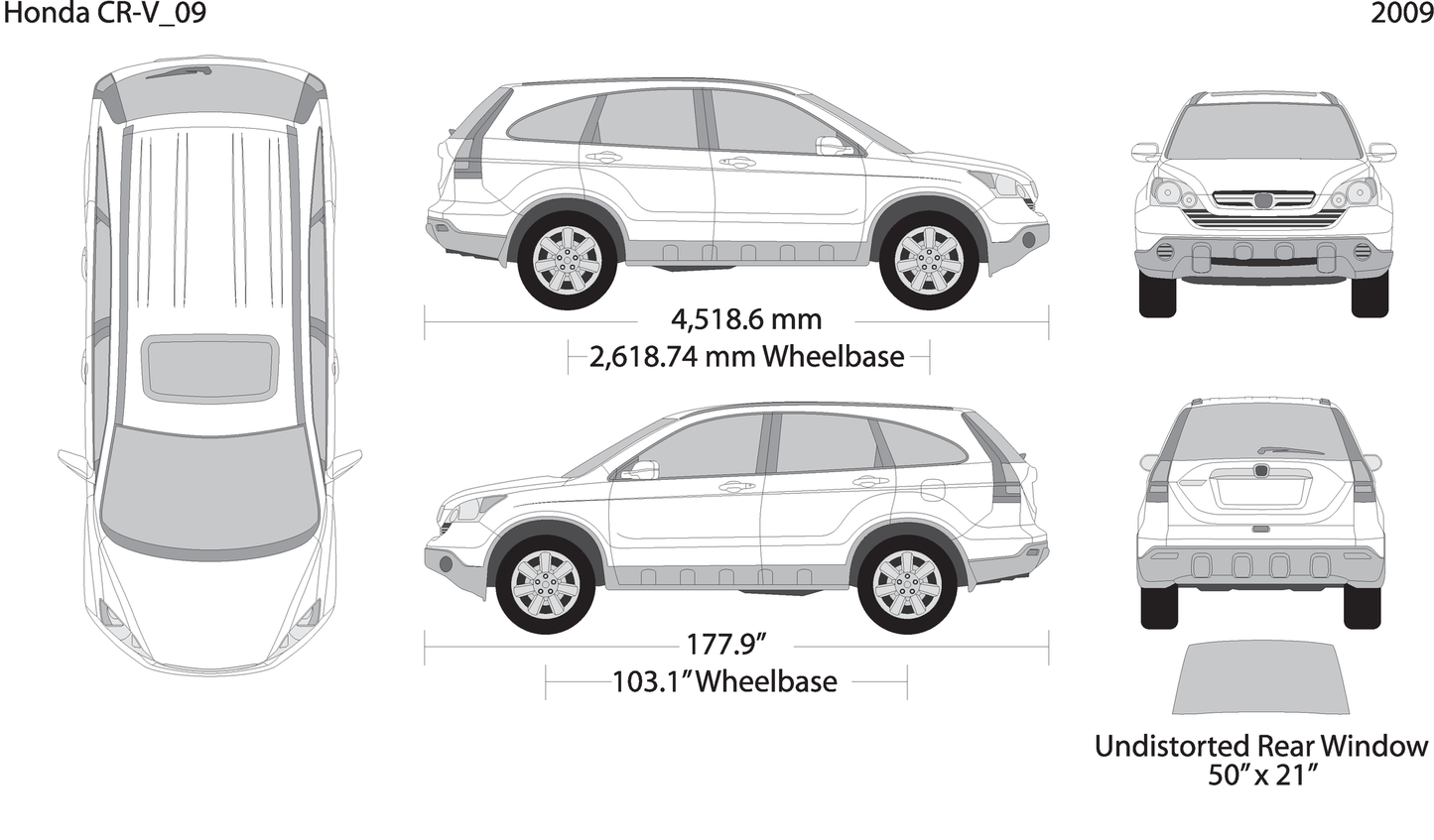 2009 Honda Cr V V09 Vehicle Wrap Template