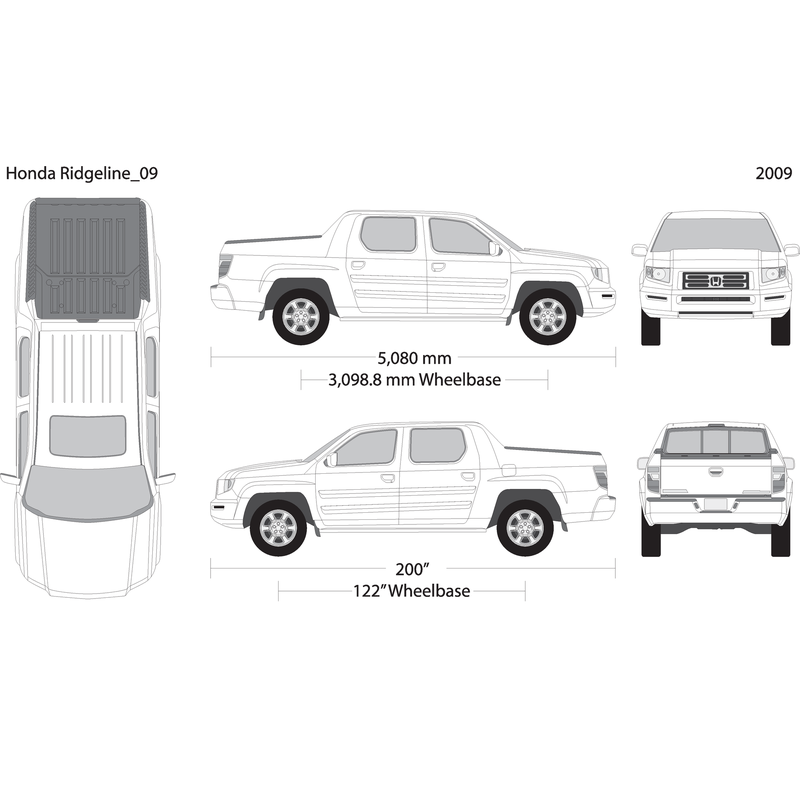 2009 Honda Ridgeline V09 Vehicle Wrap Template