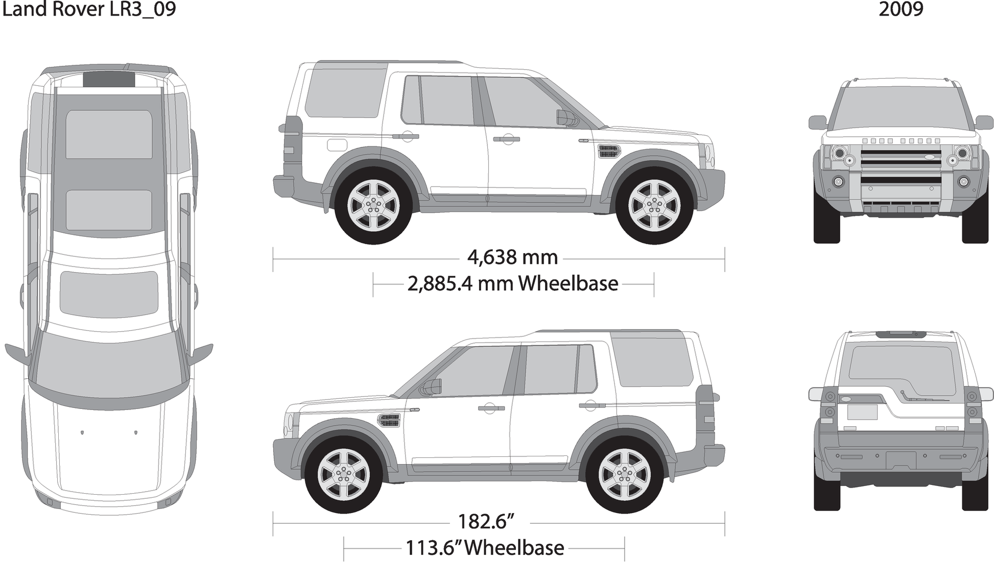 2009 Land Rover Lr3 V09 Vehicle Wrap Template